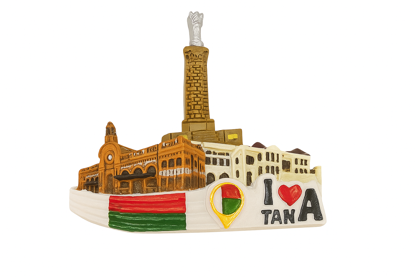 Magnet en Résine I ❤️ TANA -Souvenir d’Antananarivo