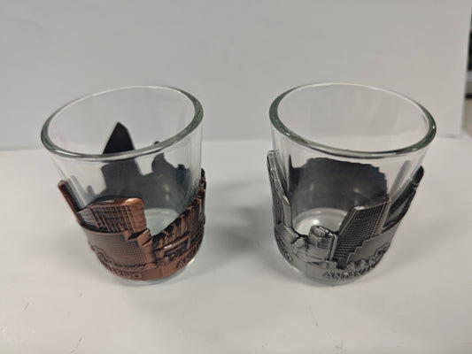 Verre Shooter Souvenir Antananarivo – Modèle Métal Relief 3D - Vente par lot de 4